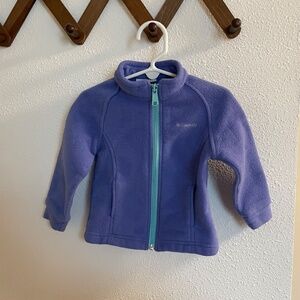 EUC Columbia Fleece Zip Jacket Purple Blue Size 12-18 months baby kids toddler